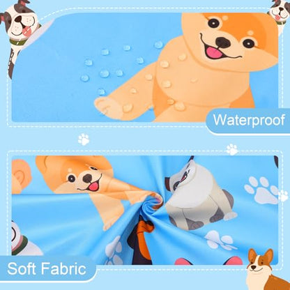 Dog Grooming Waterproof Apron with 2 Pockets, Cute Animals Puppy Dog Pets Apron - style: Blue Pet Dog
