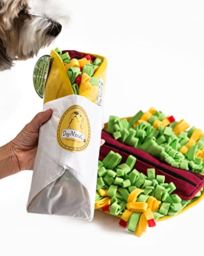 Taco Snuffle mat - Dog Toys, Cat Toys, Snuffle mat, Interactive, Mental Exercise, Dog Gift, Brain Game, Mentally stimulating Game, 12 inch diameter