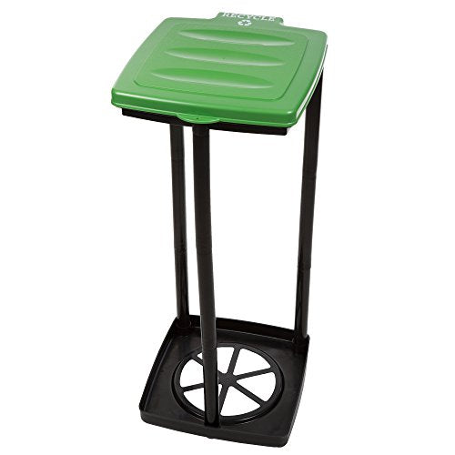 Portable Trash Bag Holder – Collapsible 13-Gallon Garbage Bin for Indoor/Outdoor Use, Camping, Recycling, and Parties – Durable Plastic Trash Can by Wakeman Outdoors (Green) - color: Green