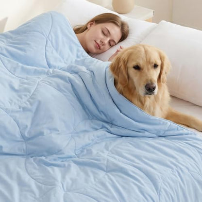 ZOMISIA Premium Cooling Dog Blanket for Bed - Q-MAX>0.5 Breathable Washable Dog Cooling Mat, Travel Soft Pet Summer Essentials, Grey, 60"x80" - color: Grey, size: Twin(60x80")