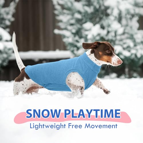 Dog Fleece Vest - Blue, S - Warm and Stretchable Sweatshirt | Sleeveless Lightweight Sweater, Pullover Design for Small Dogs, Chihuahua Clothes, Papillon, Pomeranian - color: Blue, size: Small