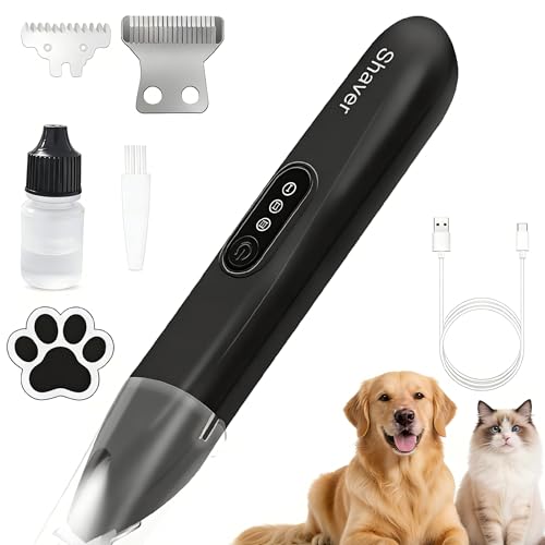New Pet Precision Trimmer,Pet Dog Paw Trimmer with LED Light,3 Adjustable Speeds, Low Noise, for Trimming Paws, Eyes, Ears, Between Toes, USB Rechargeable