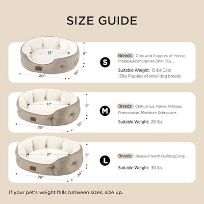 Bedsure Dog Beds for Small Dogs - Round Cat Beds for Indoor Cats, Washable Pet Bed for Puppy and Kitten with Slip-Resistant Bottom, 25 Inches, Misty Lilac | Azure Lilac Soft plush pet bed,dog beds for small dogs for puppy and kittens,Anti-Slip bottom,easy