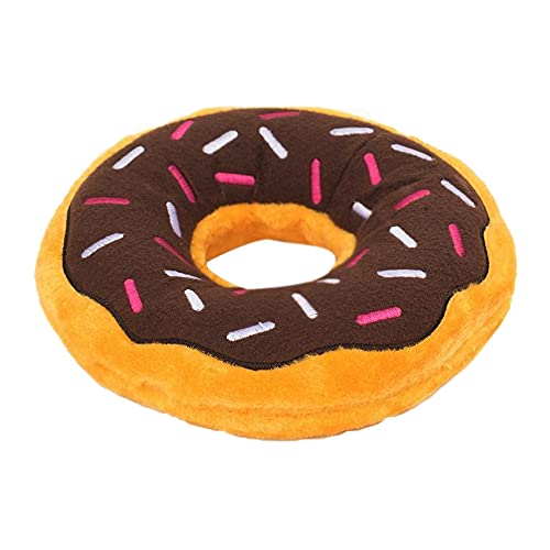 ZippyPaws Donutz - Stuffed Dog Toys to Keep Them Busy, for Medium and Large Dogs, Squeaky Pet Toy for Boredom, Chew Toy with Stuffing, Soft Plush Puppy Products, Funny Food Toy - Jumbo Chocolate Donut
