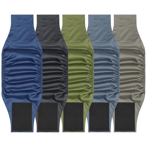 5 Pack Dog Diapers Male Reusable, Premium Belly Bands for Male Dogs, High Absorbing Male Dog Pee Wraps for Doggie in Incontinence or Excitable Urination and Training,Blue,S - color: Blue,Green,Grey&Black, size: S