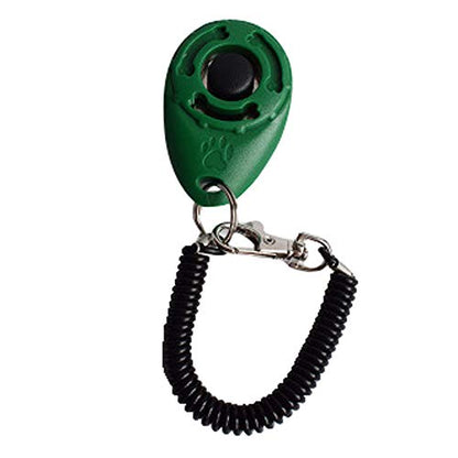 SERYU 1 Piece Dog Pet Click Clicker Training Trainer Aid Wrist Strap Green - color: Green