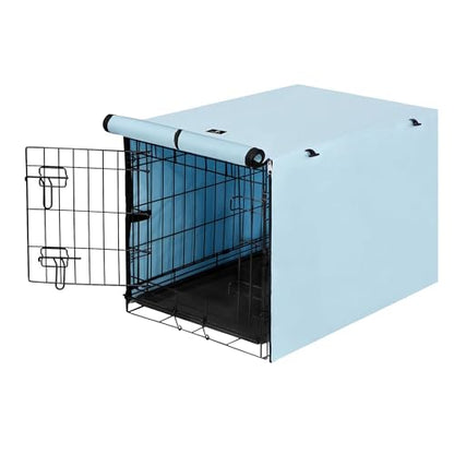 X-ZONE PET Double Door Dog Crate Cover - Polyester Pet Kennel Cover Fits 36 inches Wire Dog Cage Blue - color: Blue, size: 36.6"L x 23.0"W x 24.8"H