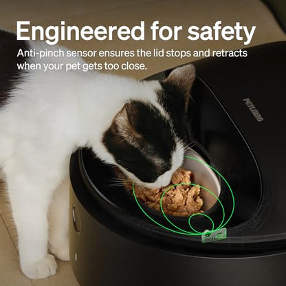 PETLIBRO Automatic Wet Food Cat Feeder 2026 New Version with Semiconductor Cooling, Refrigerated 3 Fresh Meals in 3 Days, App-Controlled Pet Food Dispenser, Stainless Steel Bowl, Easy to Clean - color: Black, size: Feeder