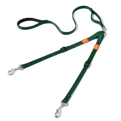 HOWGO Double Dog Leash,Tangle-Free 360 Swivel(Green, Pro S-M w.Handle) | Individually Adjustable Length, Double Padded Handles,Aviation Aluminum Hooks,Durable Nylon,No-Tangle Walking,All Breeds - color: Green, size: Pro S/M Handle