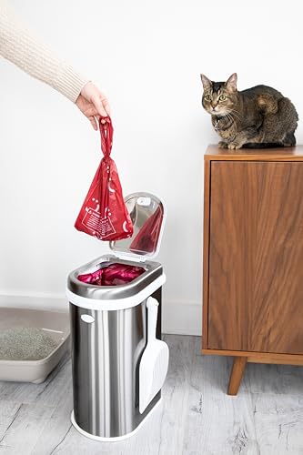 Ubbi Pet Waste Sacks, Lavender Scented Cat Litter Disposal Bags, Leak Proof and Easy Tie, 200 Count (Pack of 1) - color: Red Waste Sacks, 200 Count, size: 200 Count (Pack of 1)