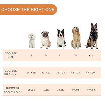 VANKEAN Dog Crate Mat - Reversible Cool & Warm Stylish Bed, Waterproof & Machine Washable, Supports Small to XXL Dogs, Grey - size: L(36 x 24 x 3")