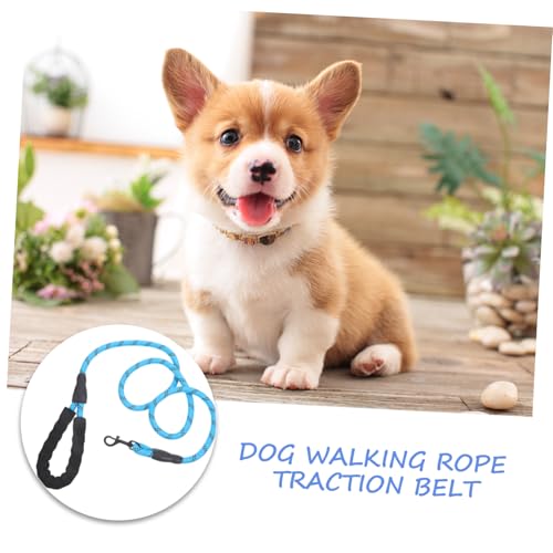 VILLCASE Heavy Duty Reflective Dog Leash with Padded Handle, 1.2cm X 150cm Nylon Rope for Outdoor Walking and Night Safety, Suitable for Small to Large Dogs