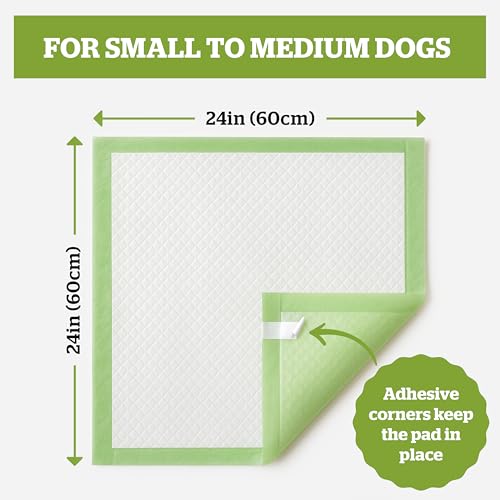 Pogi’s Dog Pads with Sticky Tabs – Large, Super Absorbent, Odor Blocking, 20-Count (24x24in) - size: Large - 24 x 24"