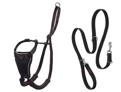 Halti No Pull Harness & Halti Training Leash Size Large, Black Combination Pack - Stop Your Dog Pulling on The Leash. Adjustable, Lightweight and Easy to Use. Suitable for Large Dogs - size: Large
