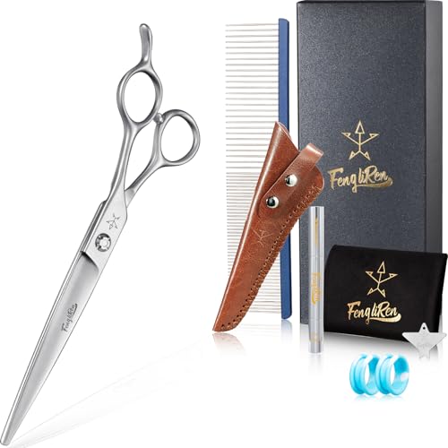 High-end Professional Dog Grooming Scissors Pet Grooming Shears 7 Inches Extremely Very Sharp Made Of Stainless Steel Alloy By Hand For Dog Cat Groomer - style: 7inch Shears