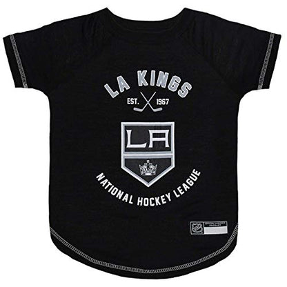 NHL Los Angeles Kings Tee Shirt for Dogs & Cats, X-Small. - Are You A Hockey Fan? Let Your Pet Be An NHL Fan Too! - color: Los Angeles Kings, size: X-Small