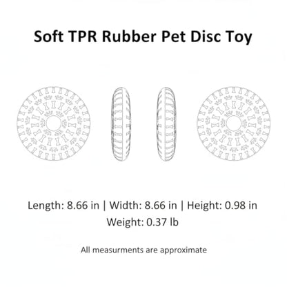 Soft TPR Rubber Dog Disc Toy, Flexible 8.7 Inch Flying Disc for Outdoor Fetch Training - color: Pink
