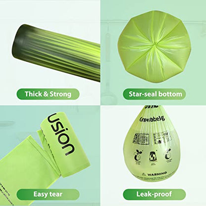 GreFusion Compostable 36 gallon Trash Bags, Extra Thick 1.28 Mills, Compost 36 Gal Trash Bags (Kitchen Tall Garbage Bags), Compostable Lawn & Leaf Yard Waste bags,ASTM D6400,Bpi Certified - color: 36G-15Count