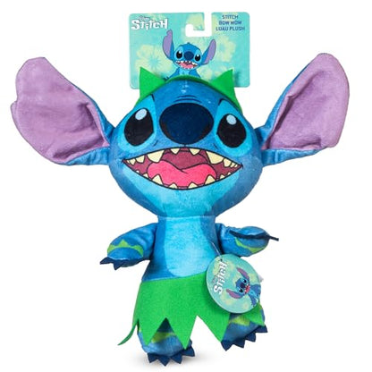 Disney for Pets Lilo and Stitch Bow Wow Luau Plush Dog Toy, – Squeaker & Crinkle Sound – Cute Dog Toy Fans, 9 Inch - color: Stitch Plush, size: 9 Inch