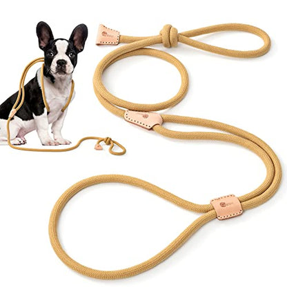 Mile High Life Harness Lead No Pull, All in one Dog Lead 2-in-1, Rope Leash and Harness Two in One, Slip Leash for Puppy Small Dogs Training, 4FT Yellow - color: 4 feet-Yellow