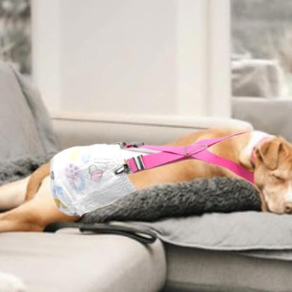 DogDiaSuspenders Female | Adjustable DiaFasteened Belt 2pcs,DiaFixing Tool, Diapers Keeper, Dog Nappy Strap, Dog Dress - color: 1M