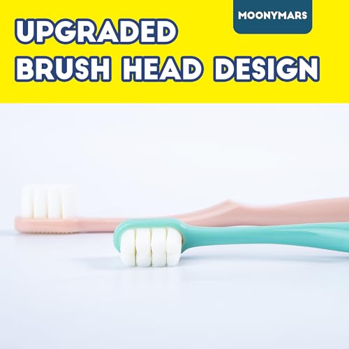 Dog Toothbrush Kit 2 Pack, Ultra Soft Pet Tooth Brush for Medium to Large Dogs & Cats, Animal Teeth Brushing Kit for Easy Dental Cleaning, 2 Pcs, Pink - style: Medium to large dog(2pcs, pink)