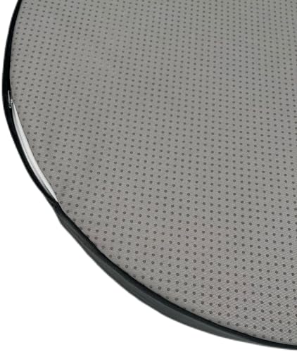 Waterproof Round Dog Bed with Washable Removable Cover & Liner Grey Velvet Orthopedic Foam Pad 24 Inch - size: 24 x 24 x 3"