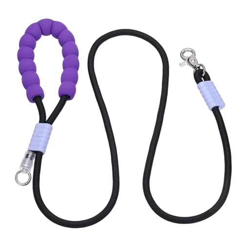 Dog Leash with Padded Hands Free, 4.9ft/1.5m Adjustable Bungee Dog Training Leash, No Pull Heavy Duty Nylon Rope(Black), Intended for Large Medium Pet Running/Hiking/Walking - color: Black, size: 4.9ft/1.5m