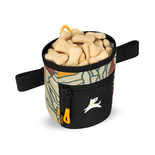 OllyDog, Goodie Treat Bag, Dog Treat Training Pouch | Magnetic Closure | 3 Ways to Wear | Hands-Free Waist Belt | Water-Resistant Recycled Vegan Fabric (Fiori) - color: Fiori