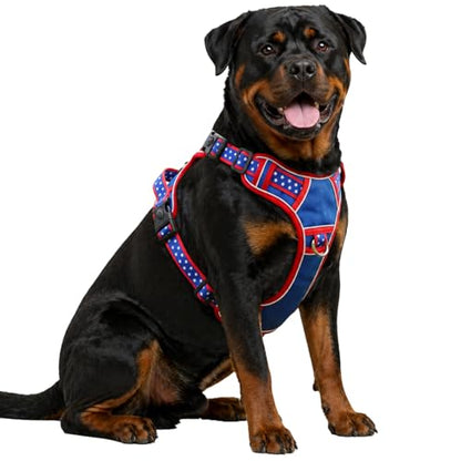 XXL Giant Dog Harness, Maximum Control Heavy Duty Training Gear, No Pull Big Doggy Vest with Neck Buckle, Breathable Padded Straps & Strong Handle for Puppy Rottweiler, Great Dane (XX-Large) - size: XX-Large