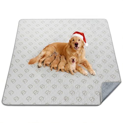 FXW Washable Pee Pads for Dogs, Puppy Pads with Super Absorbent, Specifically Designed for FXW Rollick/Homeplus 24inch 8 Panels Dog Playpen, 63" Square, Khaki, 1 Pack - color: Khaki, size: 63" Square (1 Pack)