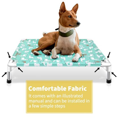 Elevated Dog Bed Pet cot - Pet Bed for Medium Dogs | Elevated Pet Bed for Indoor and Outdoor Use for Medium Pets - size: Medium
