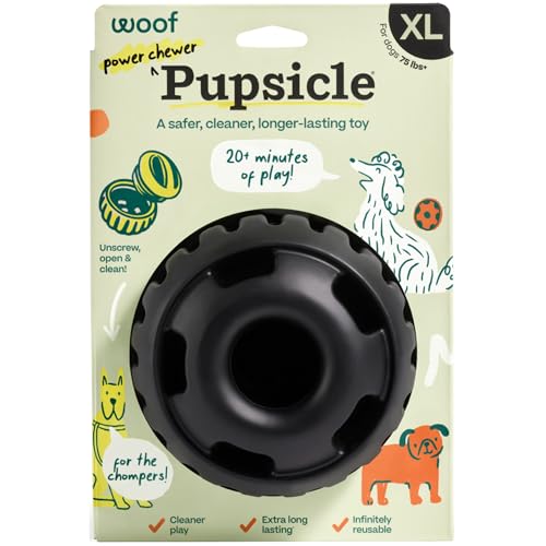 WOOF Power Chewer Pupsicle - Durable, Long-Lasting Dog Chew Toys for Aggressive Chewers - Keep Your Pup Busy - Easy to Clean - Toys for XL Dogs 75 lbs and Up - size: X-Large
