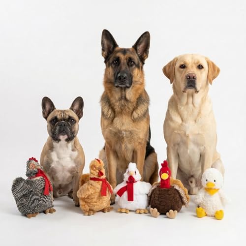 Fuzzl Plush Super Soft Cheeky Chicken - Snow White Dog Toy & Comforter – Cuddly Plush with Squeaker, Gentle Dog Toy for Puppies & Small to Medium Dogs - style: Snow White Hen