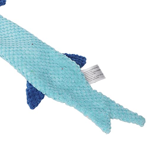 Dog Squeaky Toy, Stuffing Free Teeth Training Interactive Cute Plush Dog Chewing Toy, Squeaky Toys for Teeth Grinding Relieving Boredom Small Medium Large Dogs(Blue) - color: Blue