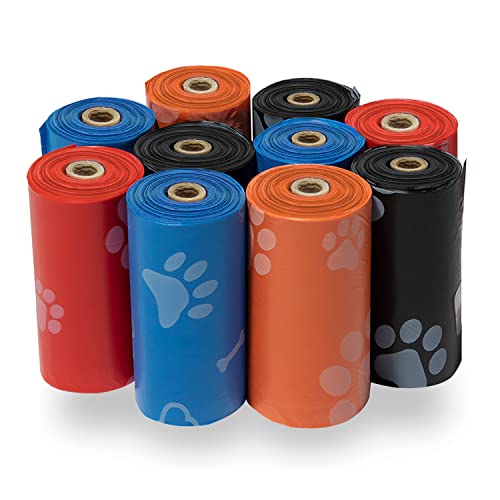 Best Pet Supplies Dog Poop Bags for Waste Refuse Cleanup, Doggy Roll Replacements for Outdoor Puppy Walking and Travel, Leak Proof and Tear Resistant, Thick Plastic - Assorted, 150 Bags - color: Assorted Colors, size: 150 Bags