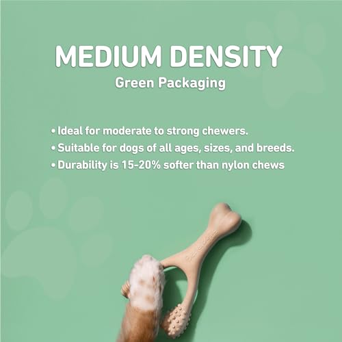 BetterBone - Medium Density - Ideal for Moderate to Strong Chewers - All-Natural, Nylon-Free Dog Chew Toys - Non-Toxic, Promotes Dental Health, Splinter-Resistant, Sustainably Made - size: Large