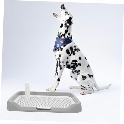 Yardwe Indoor Dog Potty Tray with Splashproof Design Removable Mesh Pee Holder for Small and Large Dogs Easy to Pet Bedpan for Potty Training and Urine Disposal
