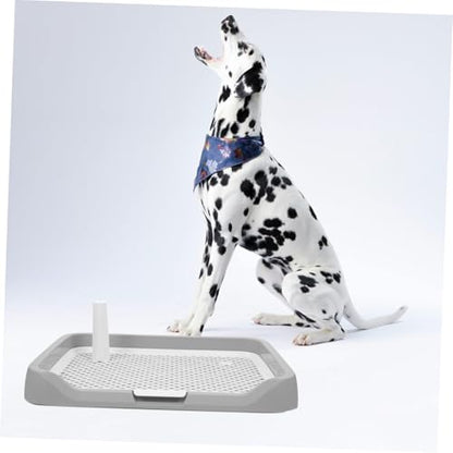 Yardwe Indoor Dog Potty Tray with Splashproof Design Removable Mesh Pee Holder for Small and Large Dogs Easy to Pet Bedpan for Potty Training and Urine Disposal