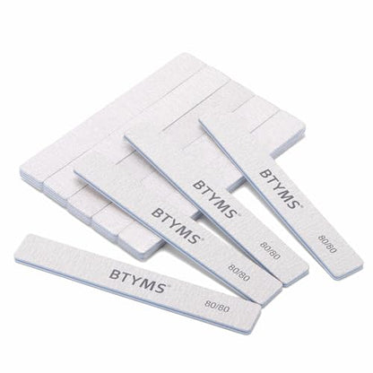 15 Count 80/80 Grit Nail Files for Acrylic Nails, Reusable Buffering Files Double Sided Emery Boards for Nails - size: 80/80 Grit(15 Count)