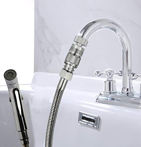 G-Sunny Quick-Connect Sink Faucet Sprayer Kit, Sink Hose Sprayer Accessories, Detachable Metal Adapter With Hand Shower,Hair Washing,Pet Cleaning,for Bathroom/Kitchen (Quick Connect Sprayer)