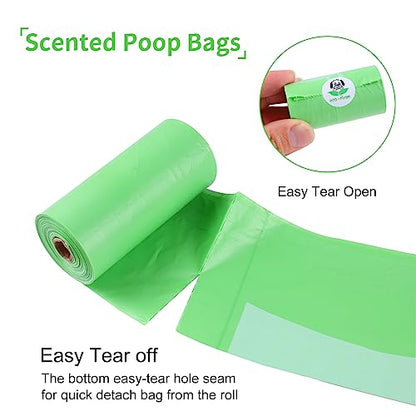 ECO-CLEAN 360 Count Dog Poop Bags with Dispenser, Leak-Proof, Unscented, 0.2 Ltr Capacity, Indoor/Outdoor Use - color: Colorful