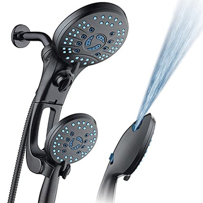 Hotel Spa AquaCare As-Seen-On-TV High Pressure Handheld/Rain 50-mode 3-way Shower Head Combo with Adjustable Arm - Anti-clog Nozzles, Tub & Pet Power Wash, 6 ft. Hose, Rubbed Bronze Finish - color: Oil Rubbed Bronze, style: 2.5 Gallons Per Minute
