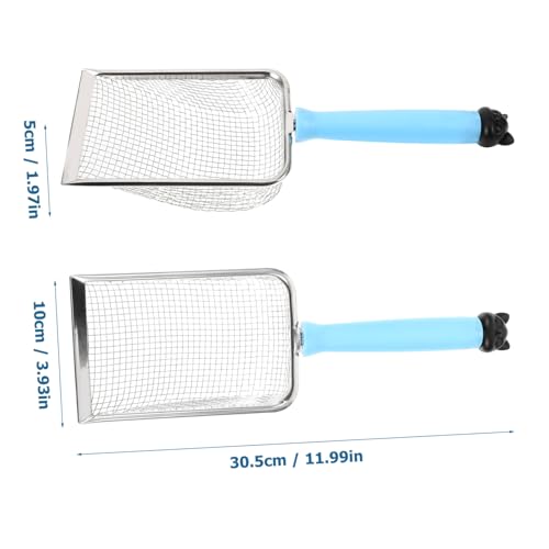 Stainless Steel Cat Litter Scoop Metal Cat Litter Shovel with Wide Mouth Design Pet Care Tool for Easy Cleaning of Litter Box Mesh