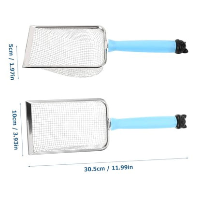 Stainless Steel Cat Litter Scoop Metal Cat Litter Shovel with Wide Mouth Design Pet Care Tool for Easy Cleaning of Litter Box Mesh