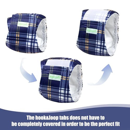 wegreeco Small Dog Diapers Male,Reusable Belly Bands for Male Dogs,Washable Doggie Puppy Male Diapers Wraps,Medium Large Size (5 Pack XX-Large, Checkered Pattern) - color: Checkered Pattern, size: XX-Large