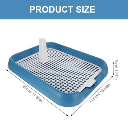 ULTECHNOVO 17.7" Mesh Dog Toilet Indoor Puppy Potty Tray Anti-Slip Pet Pee Pad Holder - color: Blue