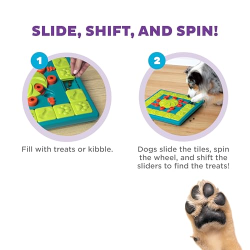 Outward Hound by Nina Ottosson MultiPuzzle – Interactive Dog Treat Puzzle Enrichment Toy, Level 4 Expert - color: Multipuzzle (Green)