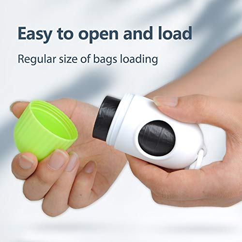 Fida Retractable Dog Leash for Medium Breed up to 44 lbs, 16 ft Pet Walking Leash with Dispenser and Poop Bags, Anti-Slip Handle, Reflective Strong Nylon Tape, One-Handed Brake (M, Green) - color: Green, size: Medium, 16ft