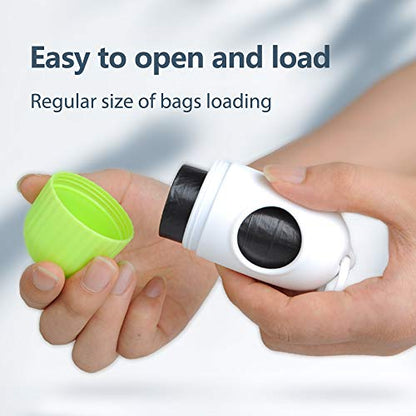 Fida Retractable Dog Leash for Medium Breed up to 44 lbs, 16 ft Pet Walking Leash with Dispenser and Poop Bags, Anti-Slip Handle, Reflective Strong Nylon Tape, One-Handed Brake (M, Green) - color: Green, size: Medium, 16ft